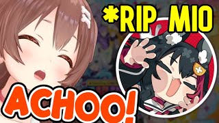 Korone Unleashes a Massive Sneeze Almost Kills Mio Hololive [upl. by Akemyt]