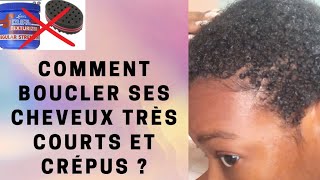 comment boucler les cheveux très courts et crépusdéfinir ses boucles2 méthodes  eco gel curlampwave [upl. by Julian]