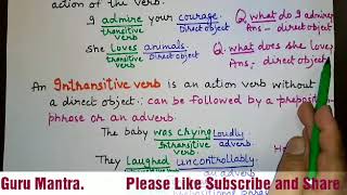 Transitive amp Intransitive Verbs [upl. by Iat230]