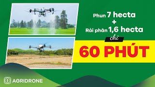 KỶ LỤC GIA TRẢI NGHIỆM PHUN RẢI  ĐÁNH GIÁ CẢM QUAN MÁY BAY PHUN THUỐC DJI AGRAS T50  AgriDrone [upl. by Ytirev]