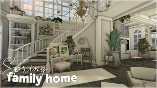 Bloxburg  Realistic Elegant TwoStory Spring Family Home  Roblox  House Build [upl. by Nathanoj]