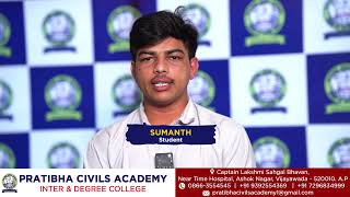 🎓 Discover The Excellence of Sumanths Journey at Pratibha Civils Academy [upl. by Selassie]