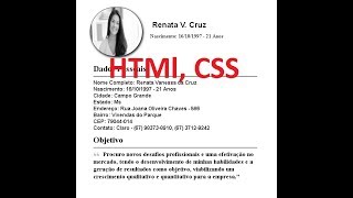 Curriculo em HTML e CSS [upl. by Noled664]