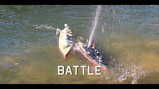 RC BB Firing Battleships Sink  Coolest Hobby  RC Warship Combat [upl. by Adnilemreh]