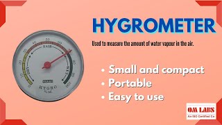 Hygrometer  Working and Features  How to take reading  Physics and Geography Experiment  OM Labs [upl. by Nita323]