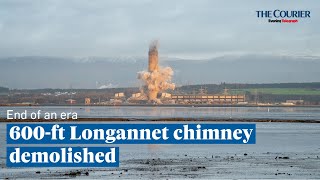 MakeCoalHistory Watch as Longannet Power Stations 600ft chimney demolished [upl. by Llorre626]