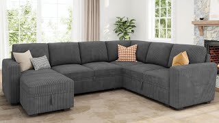 HONBAY Modular Sectional Couch with Pull Out Bed Buying Guide [upl. by Duile]