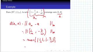 Convergence de suites dans un espace vectoriel normé espace métrique [upl. by Leahcimnhoj58]