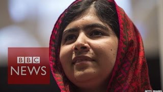 Malala amp Kailash Satyarthi win Nobel Peace prize  BBC News [upl. by Bogart]