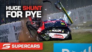 Scott Pyes car DESTROYED after getting clipped  Bunnings Trade Perth SuperNight  Supercars 2022 [upl. by Skyla]