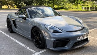 Porsche 718 Spyder  Arctic Grey [upl. by Llerryt]