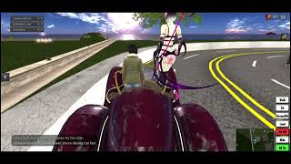 In second life having fun Drones Bumper Cars Race Track Steam Punk Car [upl. by Pasquale397]