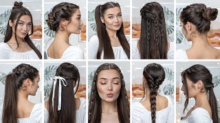 10 EASY HEATLESS BACK TO SCHOOL BRAIDED HAIRSTYLES [upl. by Recnal]