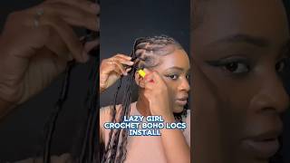 Locs in mins crochet crochetlocs locs crochettutorial locstyles crochetbraids boholocs diy [upl. by Ecinwahs]