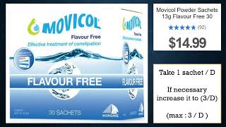 Movicol sachet 1D ostmotic laxative macrogol constipation OTC Roze Pharm [upl. by Levona]