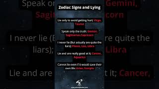 Zodiac Signs and Lying astrology zodiac [upl. by Ynohtnaeoj]