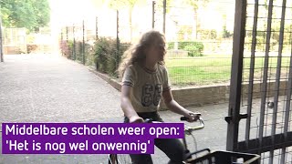 Middelbare scholen weer open Het is nog wel onwennig [upl. by Ernestine]