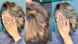 How to Feather Short Natural Hair for Body and Volume [upl. by Brigitte]