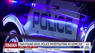 Man found dead in apparent homicide in West Valley City parking lot police say [upl. by Hedwig352]