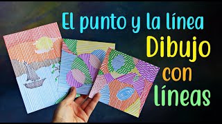 ● El PUNTO y la LÍNEA ツ Cómo hacer un dibujo sólo con líneas ● Dibujos con líneas y puntos [upl. by Forelli755]