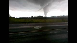 EF4 tornado with 4 funnels as it enters city of Cu [upl. by Silvester]