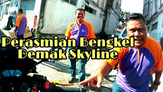 124Ride Perasmian Bengkel Demak Skyline  Demak Skyline Workshop  Road Block  Terlajak Simpang [upl. by Akinit]