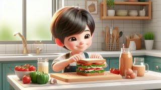 New Sandwich Song For Kids  Animagic KidsStudio [upl. by Elleb]