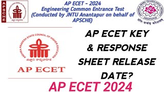 ap ecet key paper release date 2024 ap ecet exam response sheet release date ecet 2024 latest news [upl. by Iglesias]