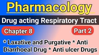 Pharmacology Chapter 8 in hindi  Laxative and purgative  Anti  Diarrhoeal Drugs Anti ulcer drug [upl. by Neeluqcaj]