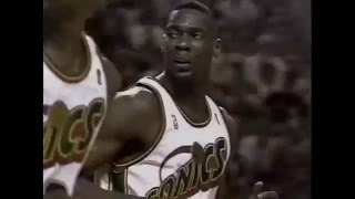 Shawn Kemp  Bulls  Sonics  1996 Finals G4 5 DUNKS [upl. by Limemann]