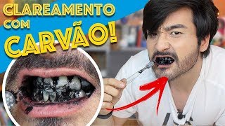 CLAREAMENTO CASEIRO USANDO CARVÃO DENTES REALMENTE MAIS BRANCOS [upl. by Dorian]