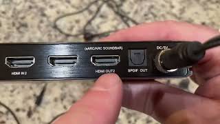 HDMI 2 0 Splitter 4K 60Hz ARC eARC for Soundbar HDMI Switch Review [upl. by Fuhrman]