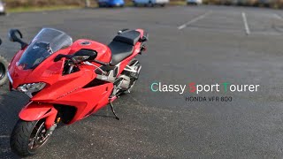 Honda VFR800  stock exhaust  demo ride [upl. by Eisnil]