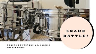 Snare Battle Ludwig Supraphonic vs Rogers Powertone [upl. by Amluz]