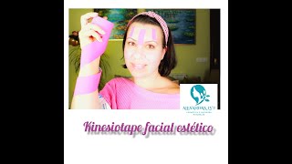 Kinesiotape facial estético Como quitar las arrugas de la frente y entre las cejas [upl. by Acyre]