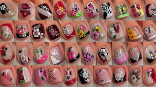 40 RECOPILACIÓN DE MODELOS DE UÑAS VARIADOS  Diseños de uñas 💅 🦶😍 [upl. by Vanthe]