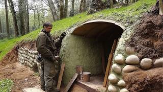 Man Builds Amazing UNDERGROUND CABIN in the Wild  Start to Finish by lesnoycraft8607 [upl. by Vary]