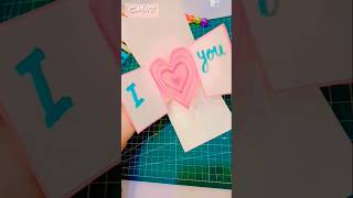 Pop up L♡ve Card  How to make pop up card lovecards popupcard creative shortsvideo [upl. by Rhine]