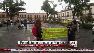 Periodistas del grupo “Ni uno más” protestan en Morelia [upl. by Shreve290]