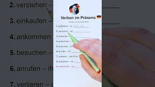 Verben im Präsens 🇩🇪😍 learngerman german deutsch deutschkurs deutschlernen allemand learn [upl. by Alemak]