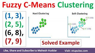 Fuzzy C Means Clustering Algorithm Solved Example  Clustering Algorithm in ML amp DL by Mahesh Huddar [upl. by Enilasor]