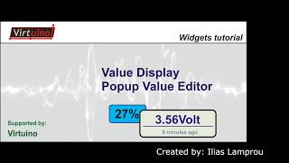 Virtuino Value Display amp Popup Window  tutorial [upl. by Alyakam]