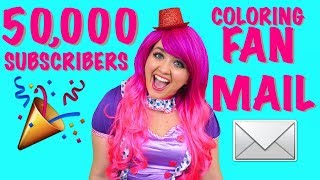 Coloring Fan Mail  50000 SUBSCRIBERS  KiMMi THE CLOWN [upl. by Meneau]