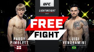 UFC APEX Banger Paddy Pimblett vs Luigi Vendramini  FREE FIGHT [upl. by Wettam200]