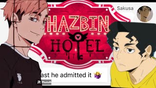 Haikyuu x Hazbin Hotel Ep4 Pt2  Masquerade  Haikyuu Text Skit  Lyric Prank [upl. by Nnateragram]