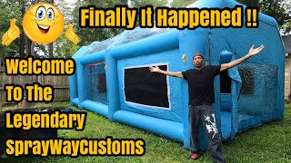 SprayWayCustoms 26x15 Brand New Paint Booth VEVOR PORTABLE INFLATABLE SPRAY BOOTH FOR PAINTING CARS [upl. by Notniuqal805]