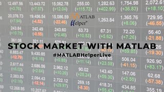 Stock Market Application with MATLAB  Webinar  MATLABHelper [upl. by Remo867]