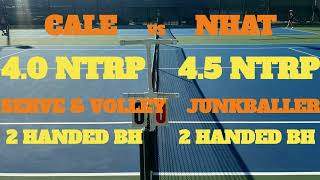 Tennis Tiebreaker  40 Serve amp Volley vs 45 Junkball Pusher [upl. by Robins24]