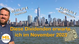 Diese Dividenden erwarte ich im November 92000 € Aktiendepot quotNo risk no funquot [upl. by Kenlee]