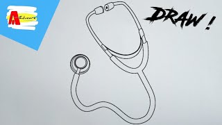 How to Draw a Stethoscope Easily And Step by Step  Tutorial [upl. by Maltzman921]